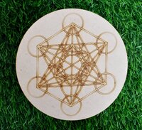 Metatron  Crystal Grid Board, Wooden Crystal Recharging Plates