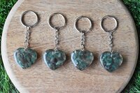 Green Aventurine Key Chain, Gemstone Keychain Crystal Key Ring