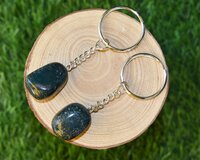 Bloodstone Key Chain, Gemstone Keychain Crystal Key Ring