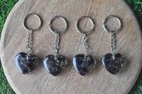 Black Obsidian Key Chain, Gemstone Keychain Crystal Key Ring