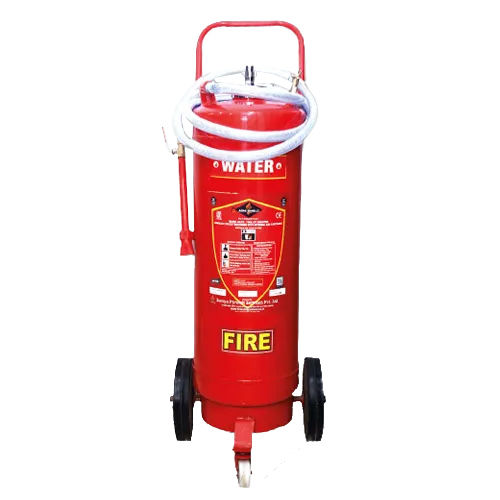 Asw-45 Water Type Trolley Mounted Fire Extinguisher - Color: Red