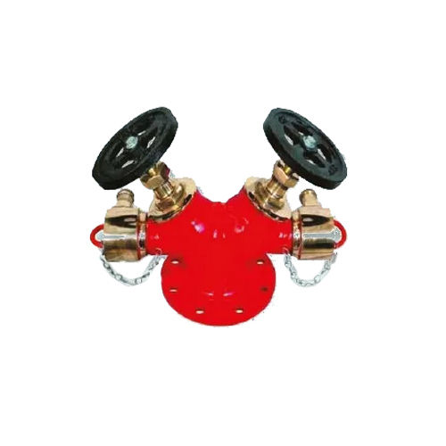 Type B Gun Metal Double Landing Valve - Color: Red