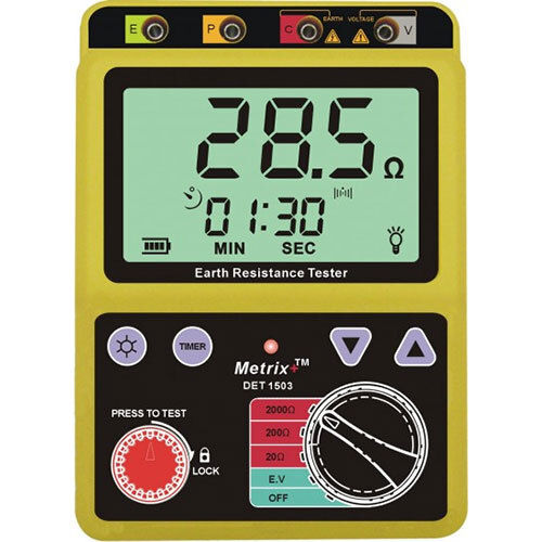 Yellow & Black Det 1503 Digital Earth Resistance Testers