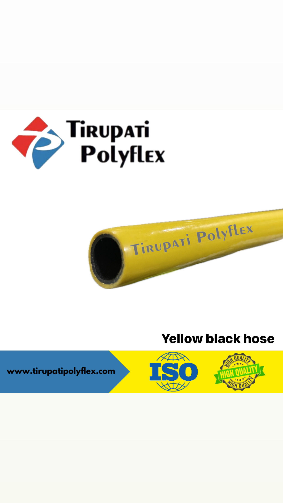 yellow black garden hose