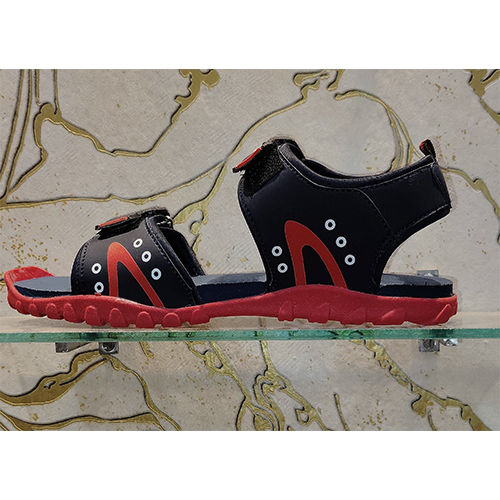 Mens Balck And Red Sports Sandals