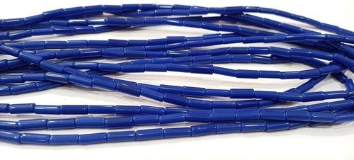 Blue Coral Tubelite Shape Beads Size 4x10m Sold per Strand of 14Inches Long