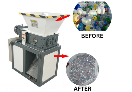 7.5kw Plastic Bottle Shredder, Low Power Consumption, High Capacity: 500 kgs/Hr