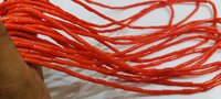 Red Coral Tubelite Shape Beads Size 4x10mm Sold per Strand of 14Inches Long