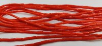 Red Coral Tubelite Shape Beads Size 4x10mm Sold per Strand of 14Inches Long