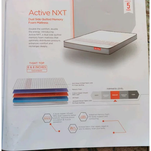 White Duroflex Energise Active Nxt Bed Mattress