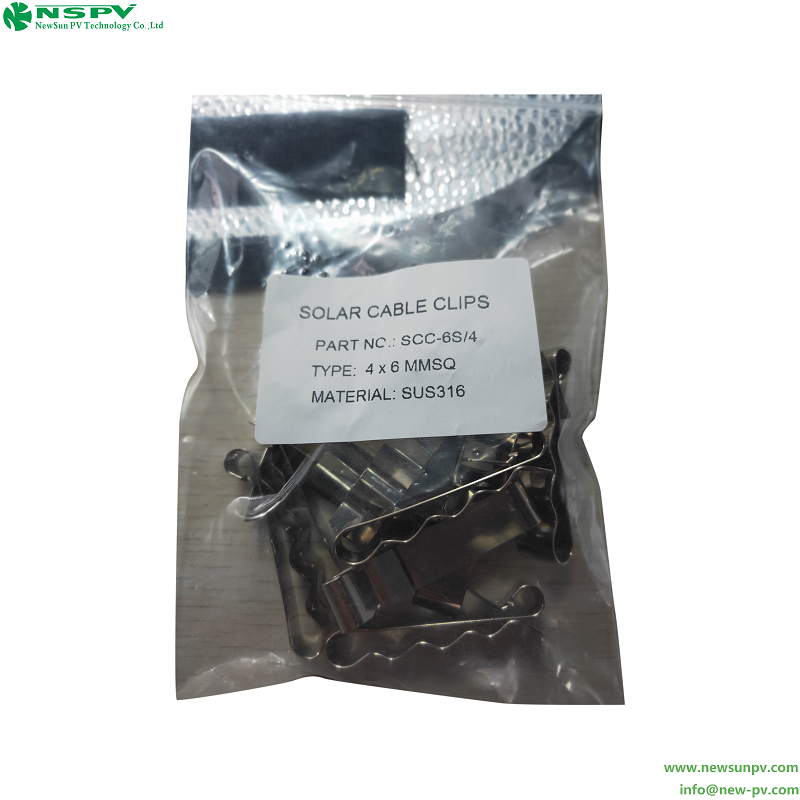 PV Cable Management Clips Stainless Steel Solar Wire Cable Clips