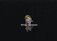 Natural Tiny Diamond Trio Nosepin - Diamond Carat Weight: 0.05 Carat