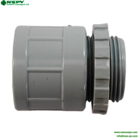 PVC Converting Adaptor with Lock Rings Conduit Fittings Solid PVC Threaded Adaptor Lock Rings