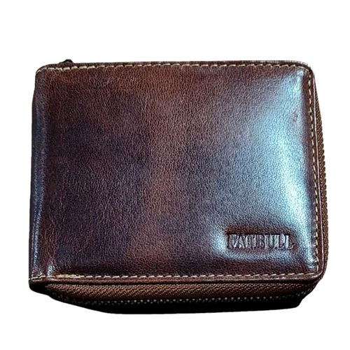 Zipper Men Leather Wallet