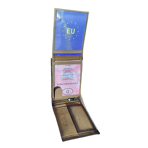 Men Light Brown Leather Wallet