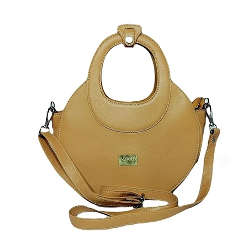 Ladies Plain Leather Hand Bag