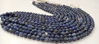 Natural Sodalite Round Faceted 5-6mm Beads Sold Per Strand 14 Inches Long