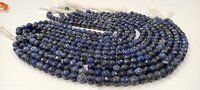 Natural Sodalite Round Faceted 5-6mm Beads Sold Per Strand 14 Inches Long