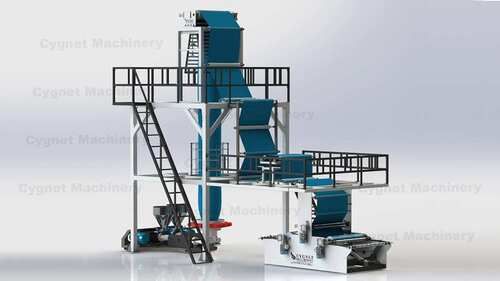 Two layer plastic film extrusion equipment