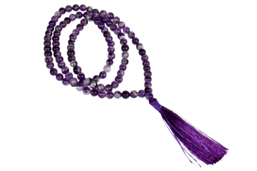 Amethyst 108 Prayer Beads Mala 108 Prayer Beads Necklace Jap Mala