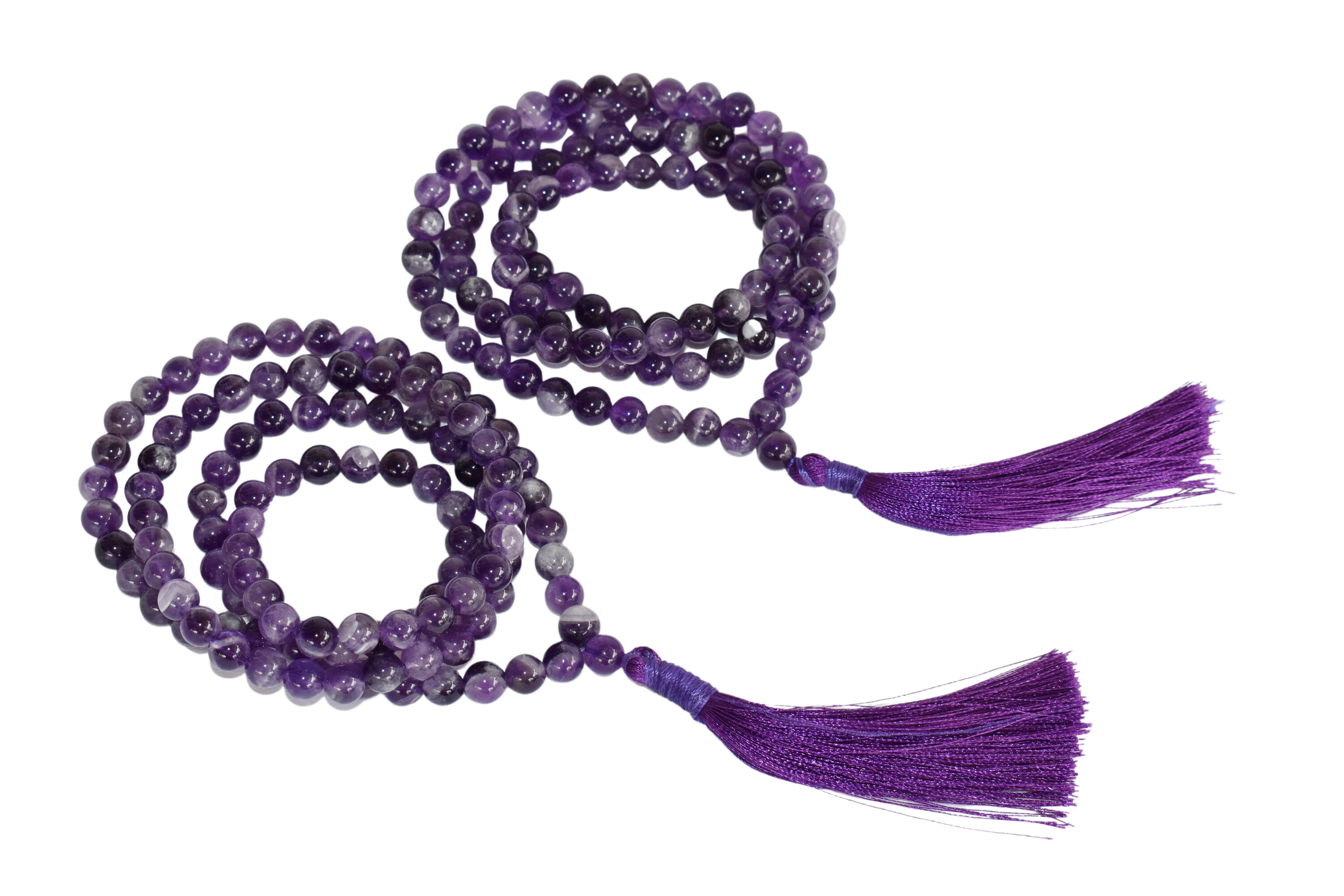 Amethyst 108 Prayer Beads Mala 108 Prayer Beads Necklace Jap Mala