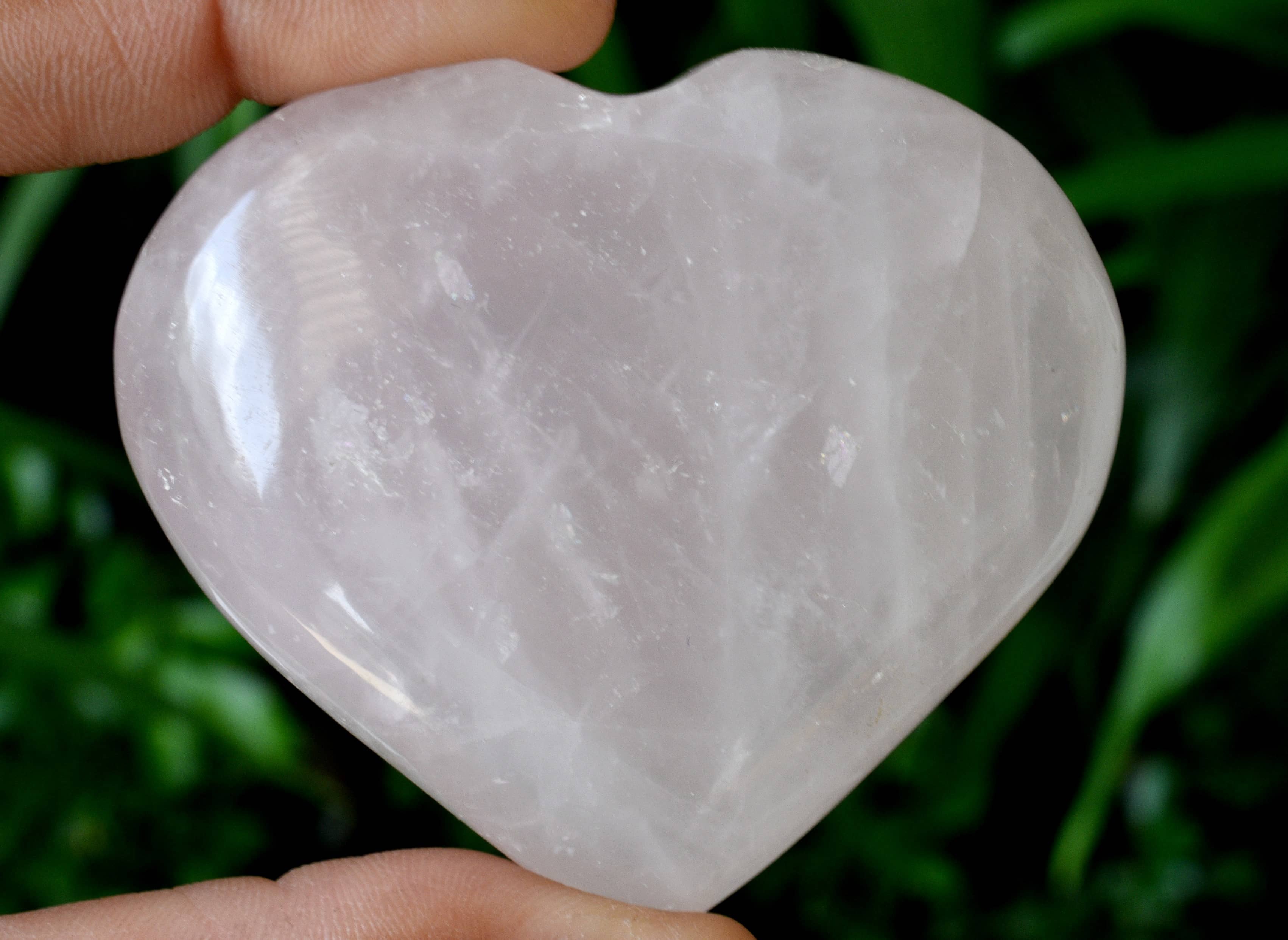 2 Inch Rose Quartz Puffy Mini Heart Crystal Heart Crystal