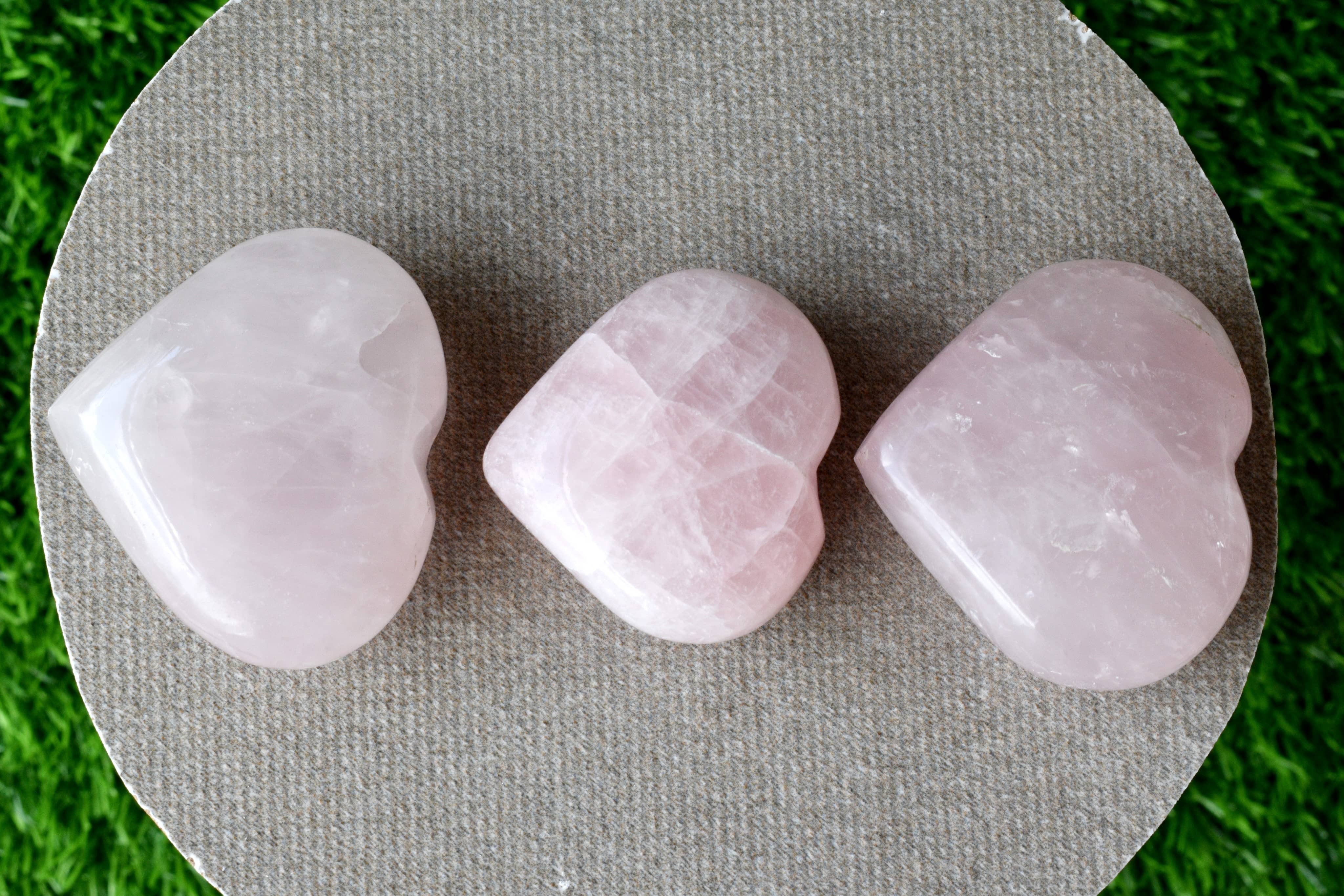 2 Inch Rose Quartz Puffy Mini Heart Crystal Heart Crystal