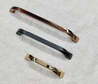 Cabinet Handles - Zinc Alloy 130x30mm Satin Silver, Anti-rust Coating, Ergonomic Curved Design