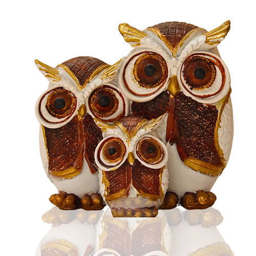 Polyresin Owl Set