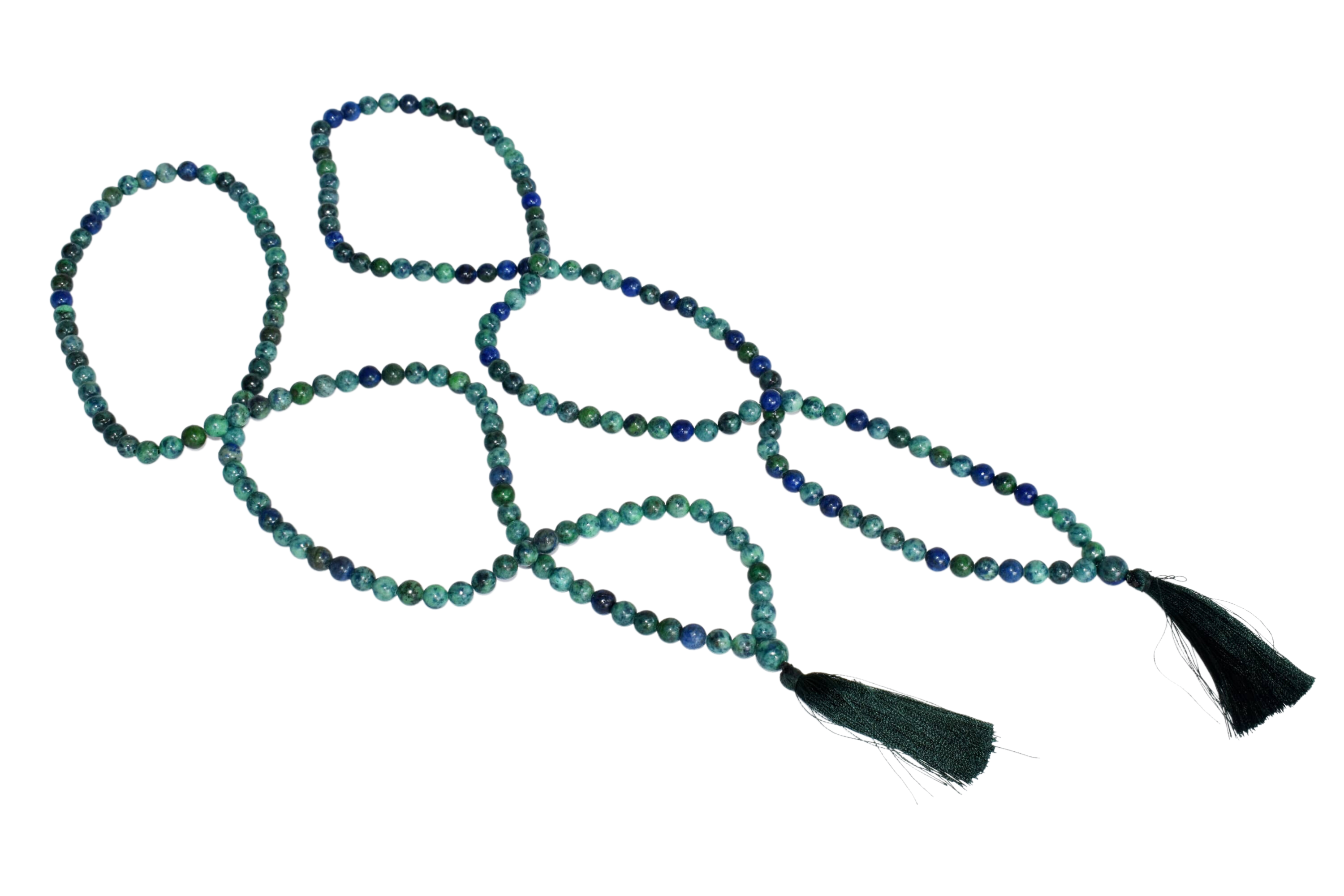 Azurite Malachite 108 Prayer Beads Jap Mala 108 Prayer Beads Necklace