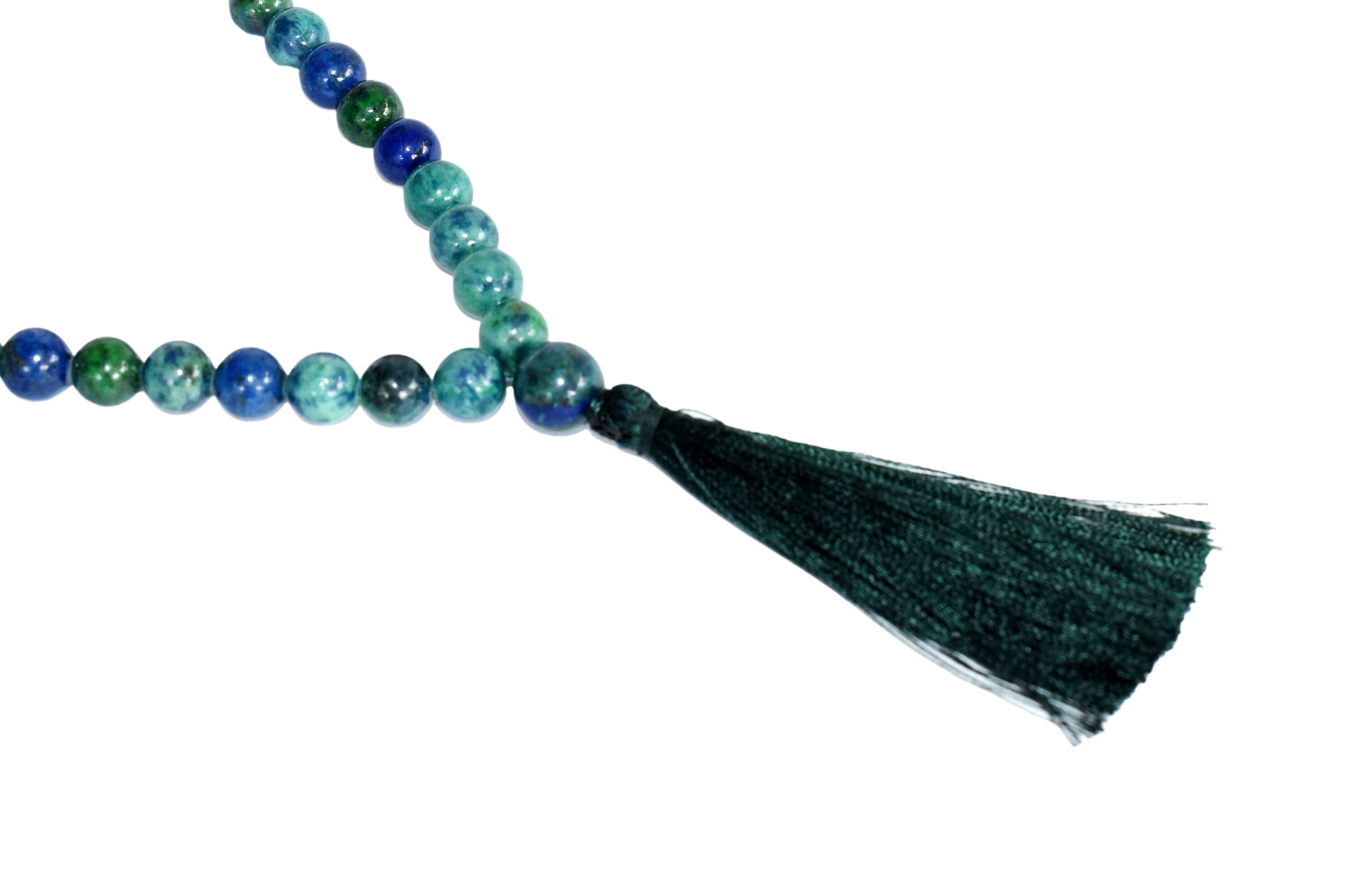 Azurite Malachite 108 Prayer Beads Jap Mala 108 Prayer Beads Necklace