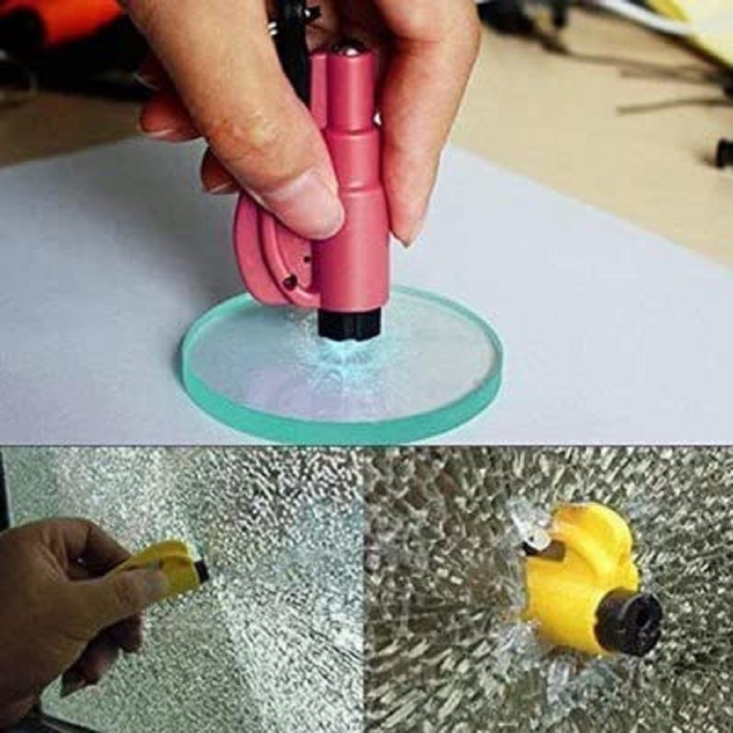 3 IN 1 SUPER MINI SAFETY WINDOW GLASS BREAKER