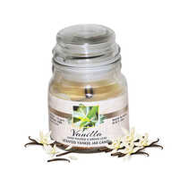 Vanilla Scented Glass Jar Candles - Soy Wax, Multicolor Design | Flowery Fragrance, Ideal For Home Decoration