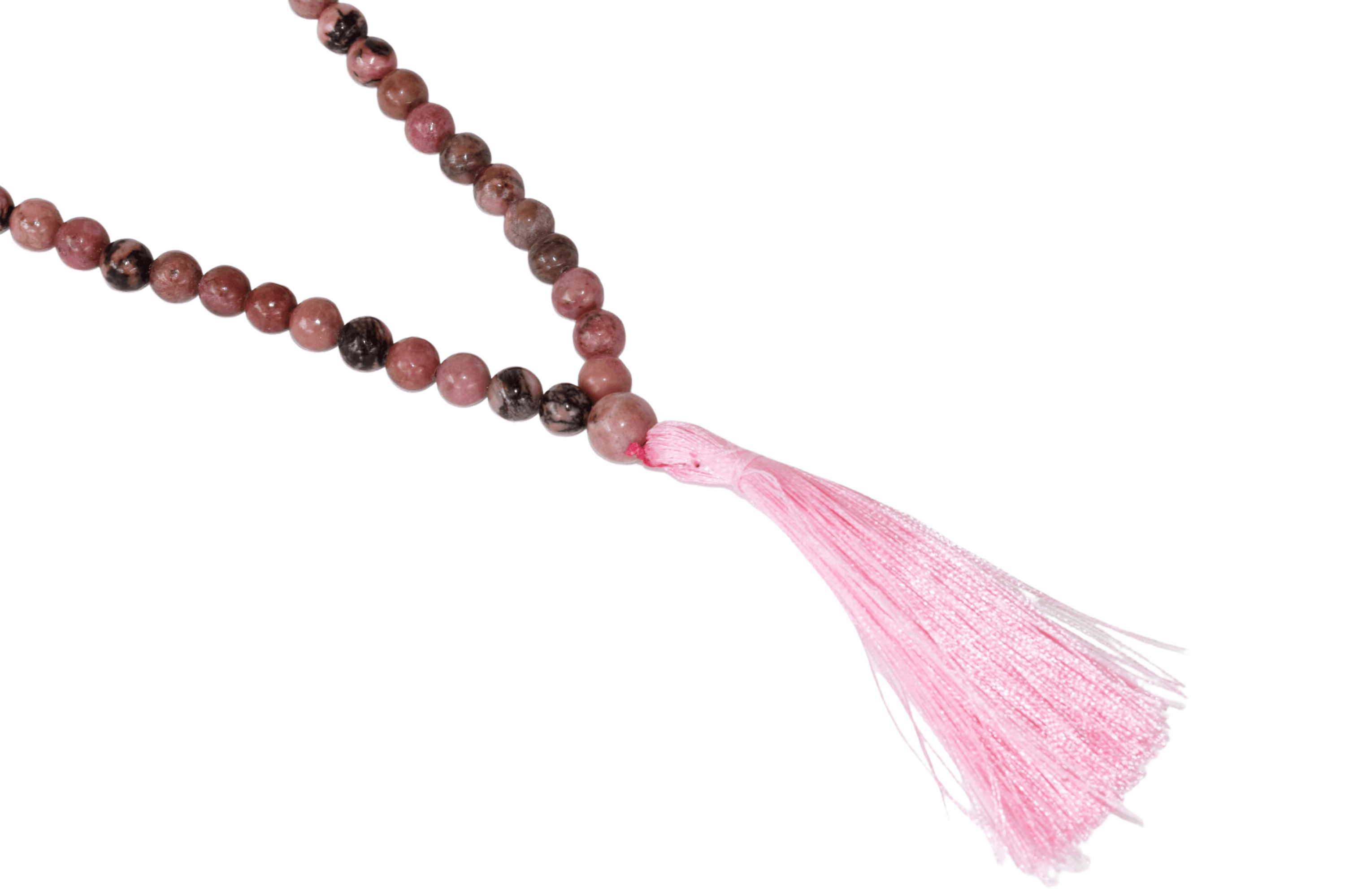 Rhodonite 108 Prayer Beads Mala 108 Prayer Beads Necklace Jap Mala