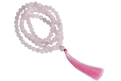 Rose Quartz 108 Prayer Beads Mala 108 Prayer Beads Necklace Jap Mala