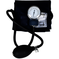 Aneroid Sphygmomanometer B.p. Apparatus - Rubber Material, 19.5 X 11 X 7.8 Cm, Black Color | Hand-operated Inflation Bulb, Dual-head Stethoscope, Accurate Readings, Adjustable Cuff, Movement Indicator