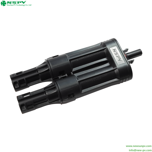 IP68 Waterproof Solar 2 To 1 Fuse Branch Connectors For Solar System Protection 2 Male To 1 Female