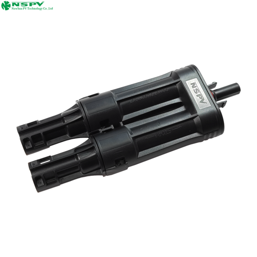 IP68 Waterproof Solar 2 To 1 Fuse Branch Connectors For Solar System Protection 2 Male To 1 Female