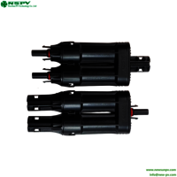 IP68 Waterproof Solar 2 To 1 Fuse Branch Connectors For Solar System Protection 2 Male To 1 Female
