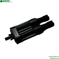 IP68 Waterproof Solar 2 To 1 Fuse Branch Connectors For Solar System Protection 2 Male To 1 Female