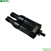 IP68 Waterproof Solar 2 To 1 Fuse Branch Connectors For Solar System Protection 2 Male To 1 Female