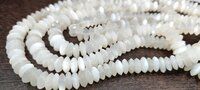 Natural White Moonstone Faceted German Cut 9-12mm Strand 8''long