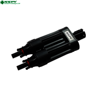 Tuv Certified Pv Branch Fuse Connector 1500vdc Solar Inline Fuse Coneector For Solar System 2 Female To 1 Male - Color: Black