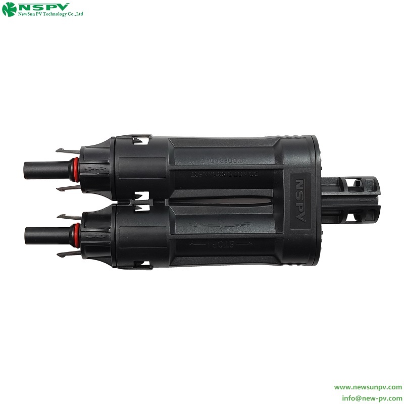 TUV Certified PV Branch Fuse Connector 1500VDC Solar Inline Fuse Coneector For Solar System 2 Female To 1 Male