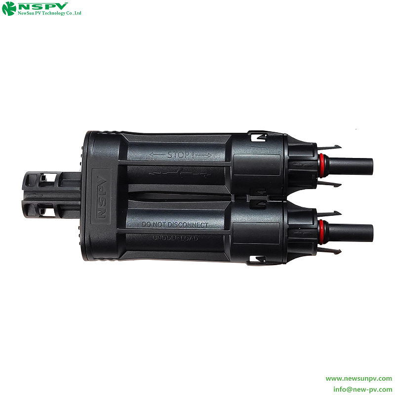 TUV Certified PV Branch Fuse Connector 1500VDC Solar Inline Fuse Coneector For Solar System 2 Female To 1 Male