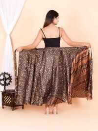 Reversible silk wrap skirt