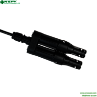 TUV Certified Solar Branch Fuse Connectors 1500VDC Waterproof PV Inline Fuse Connectors 2 Male 1