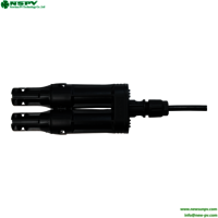 TUV Certified Solar Branch Fuse Connectors 1500VDC Waterproof PV Inline Fuse Connectors 2 Male 1