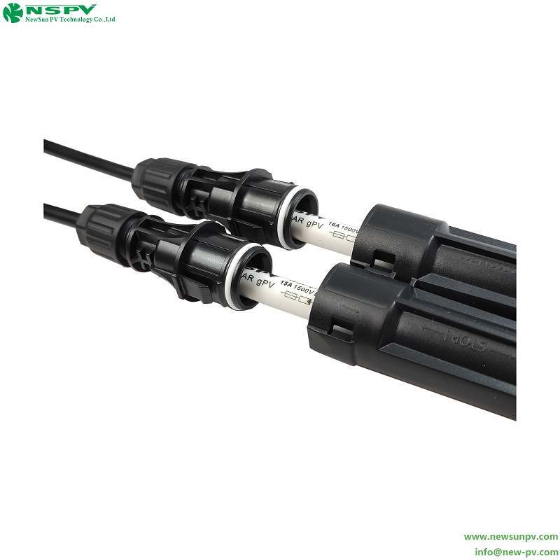 IP68 Waterproof Solar Fuse Connectors 1500VDC 60A Inline Fuse Connectors For Solar System Protection