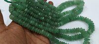 Natural Green Strawberry Quartz Faceted German Cut 9-12mm Strand 8 inches long